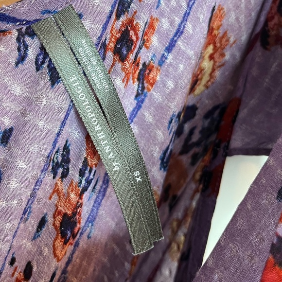Anthropologie flutter sleeved midi cross back lilac dress. XS - Picture 12 of 12